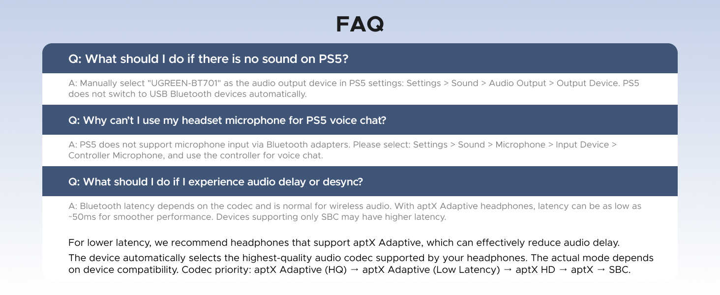 bluetooth adapter FAQ