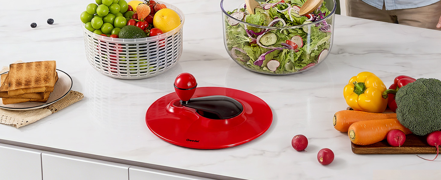salad spinner lettuce spinner large capacity family sized