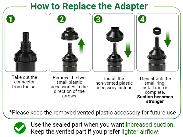 Crevice Attachment Kit for vacuum