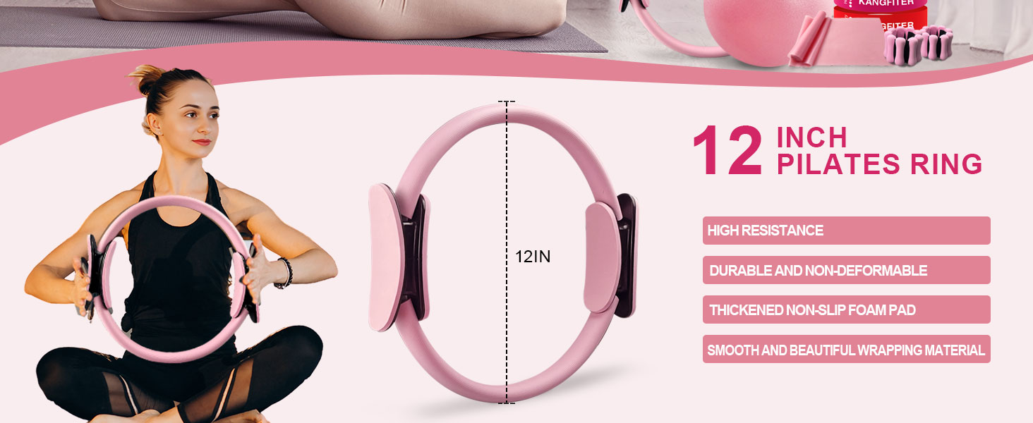 KANGFITER Pilates Ring Set