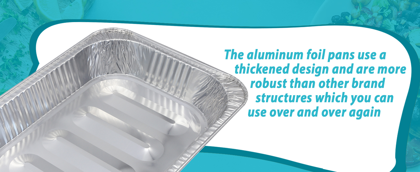 Thickened aluminum pans with lids