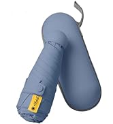 ESUFEIR Mini Travel Sun Umbrella for Purse With Case,Small Compact UV Umbrella Protection Sun,Lig...