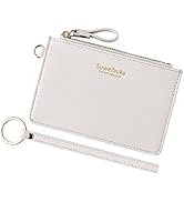 Aiyo Nice Women Slim RFID Card Case Holder Wristlet Zip ID Case Wallet Small Leather Wallet Coin ...