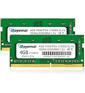 DDR4 17000S PC4 2133 8GB Kit (2x4GB) SODIMM, DDR4-2133MHz PC4-17000 CL15 1Rx8 1.2V Non-ECC 260 Pi...