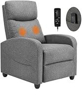Sweetcrispy Massage Recliner Chair for Adults, Adjustable Home Theater Seating with Lumbar Suppor...
