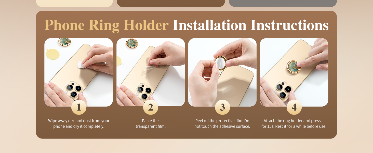 Marble Cell Phone Ring Holder