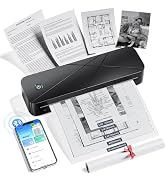 TATTMUSE Portable Inkless Thermal Printers Wireless for Travel, Bluetooth Small Mobile Printer fo...