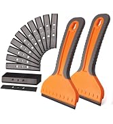 NEWISHTOOL 4-inch Plastic Razor Blade Scraper, 2 PCS Big Blade Paint Scraper Sticker Remover Scra...