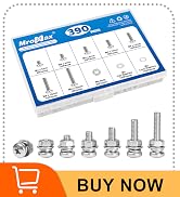 390Pcs M4 x 5mm /6mm /8mm /10mm /12mm /16mm /20mm, M4 Phillips Pan Head Machine Screws Washers Nu...