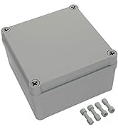 LeMotech Waterproof Dustproof IP67 Junction Box DIY Case Enclosure Gray 4.9 x 4.9 x 3 inch (125 x...