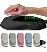 Gleamtide Ergonomic Raised Mouse Pad Wrist Support with Bilateral Slope Memory Foam Mousepad for ...