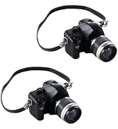 2Pcs 1:4 Scale Mini Camera Prop Ornament Vintage Camera Model, Miniature Digital Camera Mini Deco...