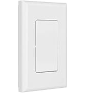 Suraielec Single Wireless Remote Control Wall Switch with Hanging Plate, Programmable and Expanda...