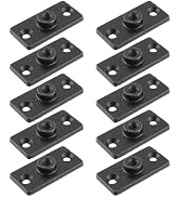 Antrader 10Pcs Black Malleable Iron Ceiling Flange for 3/8inch Threaded Rod | 3 Hole Rectangular ...