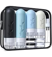 16 Pcs Travel Bottles for Toiletries, Silicone Travel Size Toiletries of Travel Containers Set, R...