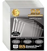25 Count Diamond Clear Extra Heavyweight Sheet Protectors, 4 mils Strong, by Gold Seal, 8.5 x 11"...