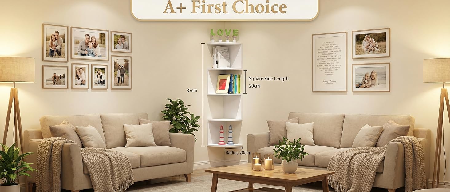 FRAWENLECO No-Drill Corner Shelf