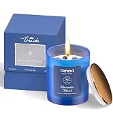 TRINIDa Aromatherapy Candle – Soy Candles with Crystal for Men, Natural Soy Wax Candles with Lave...
