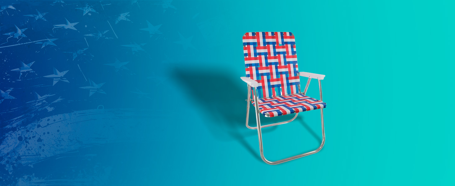 Beautiful chair with patriotic colors