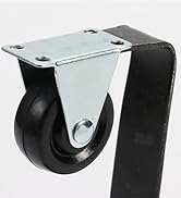 HOWDIA 12 Pack 1-inch Dia Rubber Single Wheel Rigid Non-Swivel Top Plate Fixed Casters