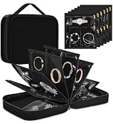 Yotako Travel Jewelry Organizer Case-Jewelry Organizer Jewelry Storage Book Binder with Clear Zip...