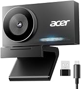 Acer 4K Webcam for PC/Mac with All-Metal Unibody Sculpted, Sony 1/2" Sensor, PDAF, 2 Noise Reduct...