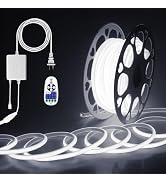 ALITOVE 65.6ft Outdoor COB LED Strip Lights Waterproof IP67 AC 110V Dimmable LED Light Strip Dayl...