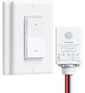 3 Way Wireless Light Switch and Receiver Kit, Decorator Rocker Wall Switch | 200FT Long Range RF ...