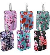 BeeGreen Shoe Organizer 6pcs Shoe Bags For Travel with Zipper Closure, Flower Design Shoe Storage...