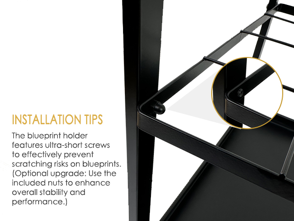 blueprint holder features ultra-short screws to effectively prevent scratching risks on blueprints.