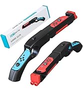 Skywin Gun Controller for N-Switch JoyCons - Compatible with Nintendo Switch Gun Shooting Games (...