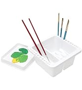 MyLifeUNIT Paint Brush Cleaner, Paint Brush Holder and Organizers for Acrylic, Watercolor, and Wa...