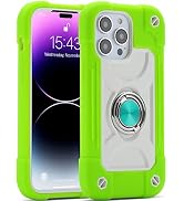 MARKILL Compatible with iPhone 14 Pro Max Case 6.7 Inch with Ring Stand, [Soft Silicone and Hard ...