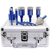 SHDIATOOL Diamond Drill Core Bits Set for Porcelain,Round Shank Hole Saw Cutter for Tile Marble C...