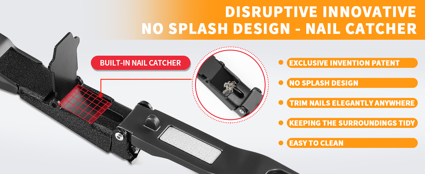 nail clippers,nail clippers with catcher,nail clippers catcher,anti splash nail clipper