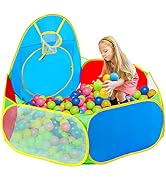 EocuSun Kids Ball Pit, Large Pop up Children Playpen Indoor & Outdoor Baby Toddler Ball Pit Pool ...