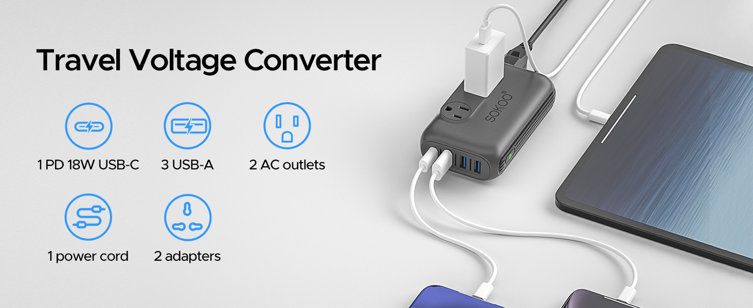 Travel voltage converter