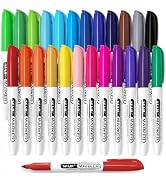 SFAIH 24 Colors Permanent Markers - Assorted Vibrant Colors, Quick Drying, Fade Resistant, Alcoho...
