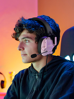 Pink Gaming Headset with microphone