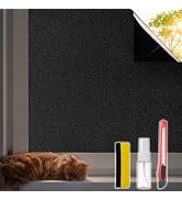 Azunel Blackout Window Privacy Film 17.5" x 78.7" | Static Cling, Non-Adhesive Privacy Cover for ...
