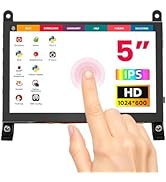 ELECROW 5 Inch Touch Screen Monitor IPS Display, 1024×600 Mini Touchscreen HDMI-Compatible & USB ...