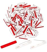 PH PandaHall 200pcs Safety Bar Pins with Adhesive, White 1.4 Inch Name Tag Pins Badge Backs Brooc...