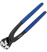 WISEPRO 10 Inches Ear Clamp Pliers with Front & Side Jaws, Pinch Clamp Hose Clamp Crimping Tool E...