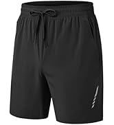 Rdruko Men's Hiking Shorts 7" Quick Dry Outdoor Workout Gym Athletic Shorts with Zipper Pockets