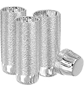 HARFINGTON Cupcake Cups, Aluminum Foil Standard Cupcake Liners Cupcake Baking Cups for Birthday P...