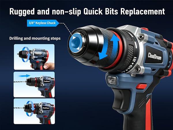 Rugged and non-slipQuick Bits Replacement