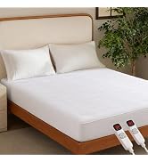 BEARKISS Heated Mattress Pad Queen, Cozy Bed Warmer with Preheat & Memory | 9 Heat Settings Elect...