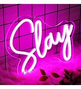 Neonawall Pink Slay Neon Sign - Led Neon Light Sign for Bedroom Room Decor USB Operated Game Cent...