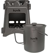 Kuvik Titanium Wood Stove & 750ml (25 oz) Titanium French Press Bundle
