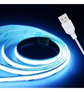 UVTaoYuan ICE Blue LED Strip Lights 320 LEDs High Brightness Indoor Use Short LED Strip Light Nar...